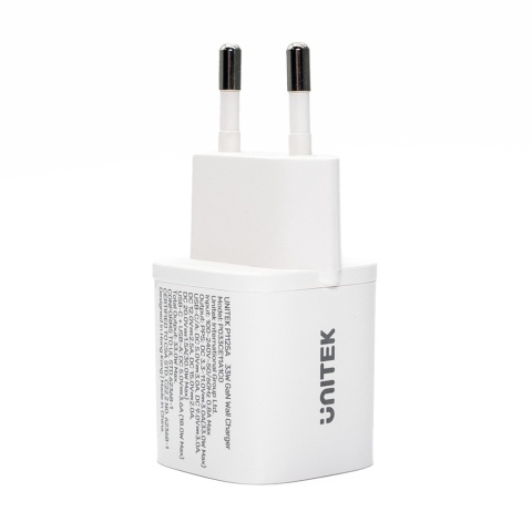 Unitek Ładowarka sieciowa 33W USB C USB A PD QC szybka kompaktowa biała