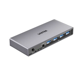 Unitek Przełącznik KVM 2 Porty DisplayPort 8K 4x USB3 Plug and Play lekki