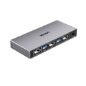Unitek Przełącznik KVM 2 Porty DisplayPort 8K 4x USB3 Plug and Play lekki