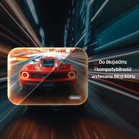 Unitek Przełącznik KVM 2 Porty DisplayPort 8K 4x USB3 Plug and Play lekki