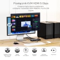 Unitek Przełącznik KVM V1309a 4K 60Hz USB 3.0 HDMI dla 2 komputerów wydajny
