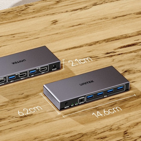 Unitek Przełącznik KVM V1309a 4K 60Hz USB 3.0 HDMI dla 2 komputerów wydajny