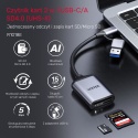 Unitek R1018E01 Czytnik kart 2w1 SD4.0 Micro SD4.0 USB-C USB-A szybki