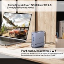 Unitek Stacja dokująca D1135 DisplayLink 3x4K USB-C 100W wydajna kompaktowa