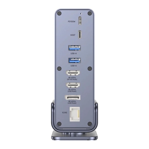 Unitek Stacja dokująca D1135 DisplayLink 3x4K USB-C 100W wydajna kompaktowa