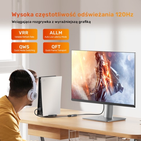 Unitek Ultra Stream 8K wydajny przedłużacz HDMI 1M 48Gbps HDMI 2.1
