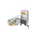 Unitek Wtyk modularny RJ45 Cat 7 Pass Through 50szt łatwe zaciskanie