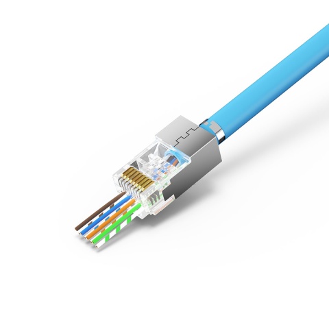 Unitek Wtyk modularny RJ45 Cat 7 Pass Through 50szt łatwe zaciskanie