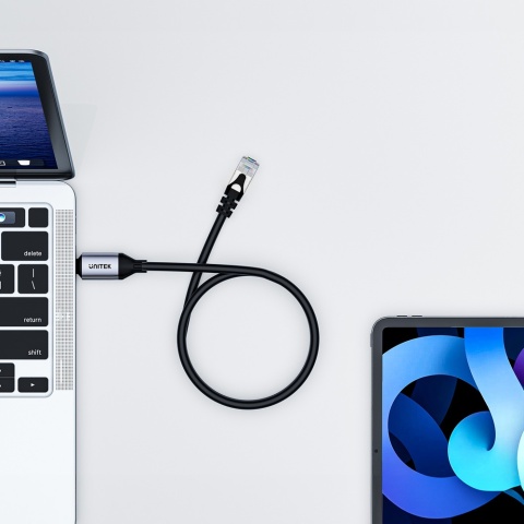 Unitek kabel Ethernet Cat 8 20m SFTP RJ45 szybki 40Gbps