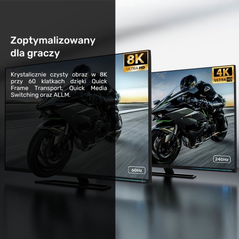 Unitek przewód 8K LUX HDMI 2.1 oplot 10 M gaming 48Gbps eARC 4K120Hz