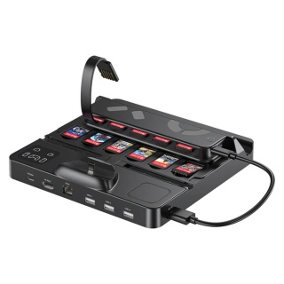 Unitek stacja ładująca Switch Gaming Dock 4K HDMI USB-C czytnik kart