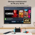 Unitek stacja ładująca Switch Gaming Dock 4K HDMI USB-C czytnik kart
