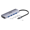 Unitek uHub Q4 USB-C hub 4x USB-A 10 Gbps kompaktowy