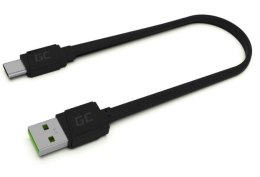 Kabel Green Cell GCmatte USB-C 25cm szybkie ładowanie płaski