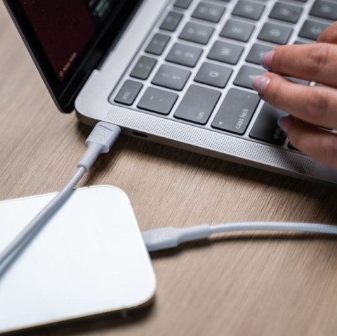 Kabel Green Cell PowerStream USB-C do Lightning 1m MFi biały wytrzymały