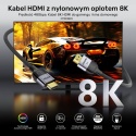Kabel Unitek HDMI 2.1 8K LUX 5m oplot nylonowy gaming eARC 48Gbps