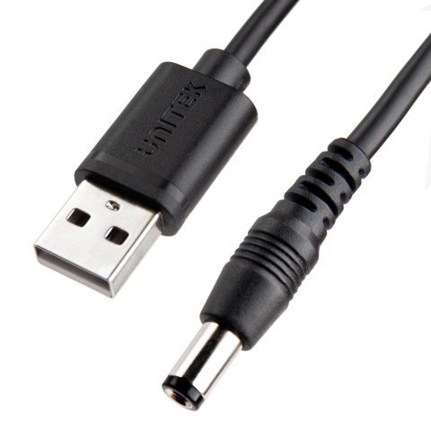 Kabel zasilający USB Unitek do DC 5.5 2.5 mm 9V 36W 150 cm uniwersalny