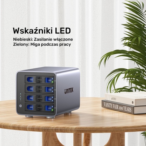 Obudowa Unitek 4-dyskowa RAID 0/1/5/10 80TB USB 3.0 wydajna