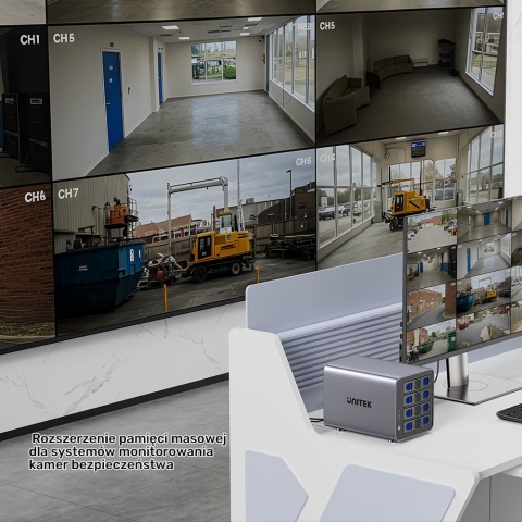 Obudowa Unitek 4-dyskowa RAID 0/1/5/10 80TB USB 3.0 wydajna