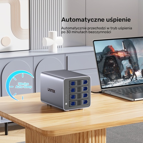 Obudowa Unitek 4-dyskowa RAID 0/1/5/10 80TB USB 3.0 wydajna