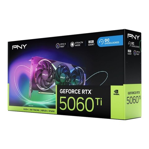 Karta graficzna PNY GeForce RTX 5060 Ti OC 8GB ARGB DLSS 4 3 wentylatory