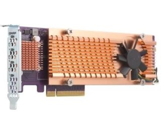 QNAP QM2-4P-384 karta PCIe 4x M.2 NVMe SSD do NAS i PC wydajna chłodzona