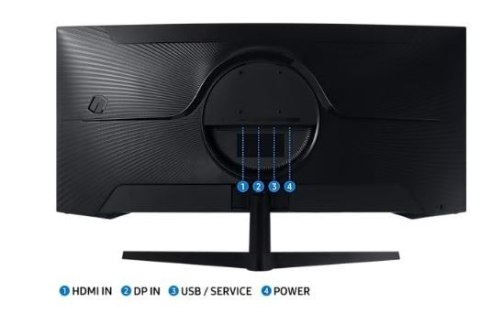 Samsung Monitor 34 cale LC34G55TWWPXEN VA 3440x1440 Ultra WQHD 21:9 format kinowy 1xHDMI/1xDP 1 ms (MPRT) zakrzywiony 165Hz Gaming 2 la