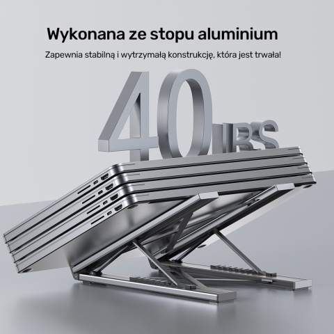 Unitek D1137A Podstawka pod laptopa regulowana składana z hubem HDMI PD 4K