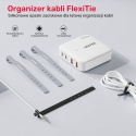Unitek FlexiTie Zestaw silikonowych opasek kablowych organizer czarne szare