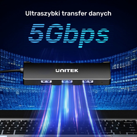 Unitek Hub USB-A 4 porty 5 Gbps