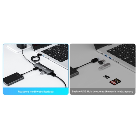 Unitek Hub USB-A 4 porty 5 Gbps