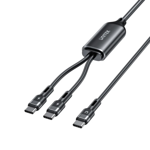 Unitek Kabel 2w1 USB-C PD 100W silikonowy 1,8 m elastyczny