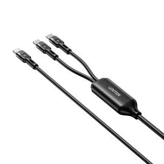 Unitek Kabel 2w1 USB-C PD 100W silikonowy 1,8 m elastyczny