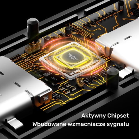 Unitek Kabel przedłużający USB-C 10 Gbps 5m czarny 100W PD aktywny