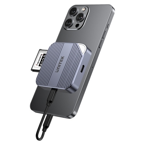 Unitek S1244BGY Magnetyczny czytnik kart CFexpress Type B USB-C 10Gbps