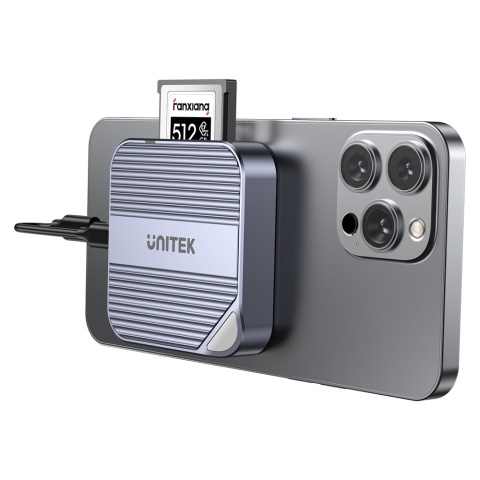 Unitek S1244BGY Magnetyczny czytnik kart CFexpress Type B USB-C 10Gbps