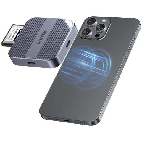 Unitek S1244BGY Magnetyczny czytnik kart CFexpress Type B USB-C 10Gbps