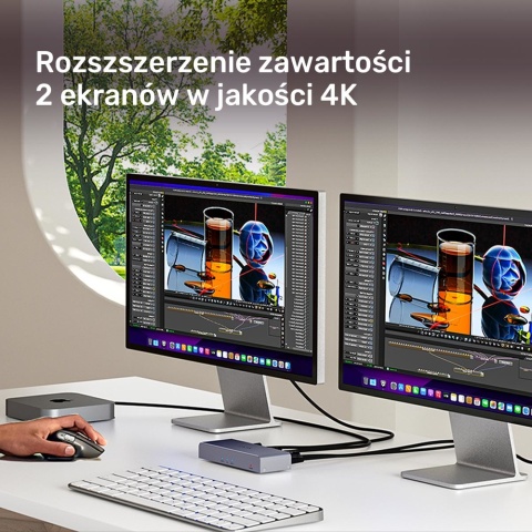 Unitek V1130A01-EU Rozdzielacz HDMI 1x2 4K UHD do 2 ekranów Plug and Play