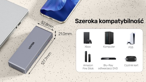 Unitek V1130A01-EU Rozdzielacz HDMI 1x2 4K UHD do 2 ekranów Plug and Play