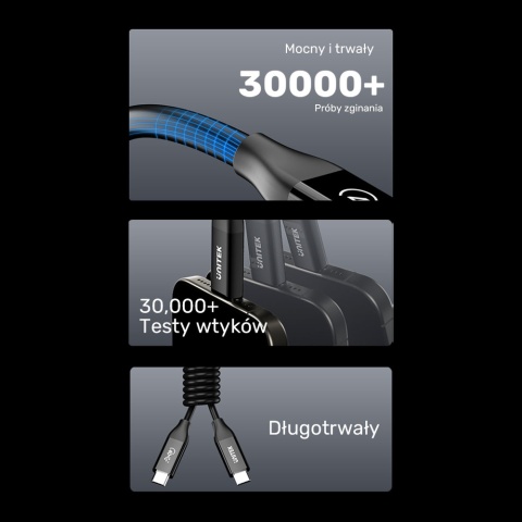 Unitek przewód USB-C 4.0 PD 100W 40 Gbps 8K 2 m