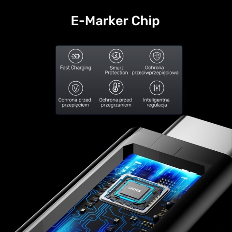 Unitek przewód USB-C 4.0 PD 100W 40 Gbps 8K 2 m