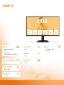 Monitor AOC 27B31H 27 IPS 120Hz bezramkowy FHD gamingowy