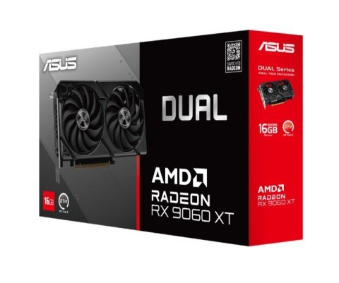 Karta graficzna Asus Dual Radeon RX 9060 XT 16GB GDDR6 kompaktowa do gier
