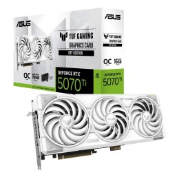 Karta graficzna Asus TUF Gaming RTX 5070 Ti 16GB GDDR7 BTF OC biała 256bit