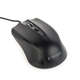 Mysz Gembird optyczna USB 1200 dpi przewodowa czarna lekka 1.8 m biurowa