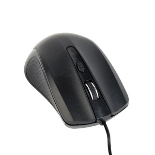 Mysz Gembird optyczna USB 1200 dpi przewodowa czarna lekka 1.8 m biurowa