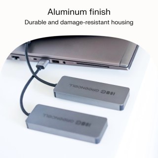 HUB USB-C Green Cell Basic 4x USB 3.0 kompaktowy szybki adapter