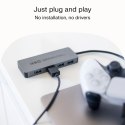 HUB USB-C Green Cell Basic 4x USB 3.0 kompaktowy szybki adapter
