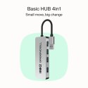 HUB USB-C Green Cell Basic 4x USB 3.0 kompaktowy szybki adapter