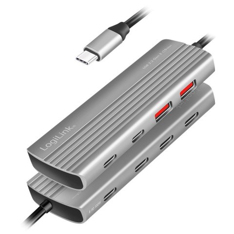 Hub USB-C LogiLink 7 portów USB 3.2 Gen 2 PD 100W 2x USB-A 5x USB-C szybki